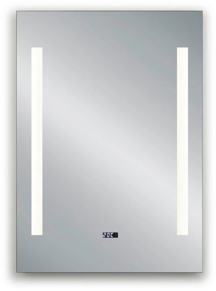 Mirrors and More LED-Lichtspiegel Ilonka Weiß mit Zeitanzeige