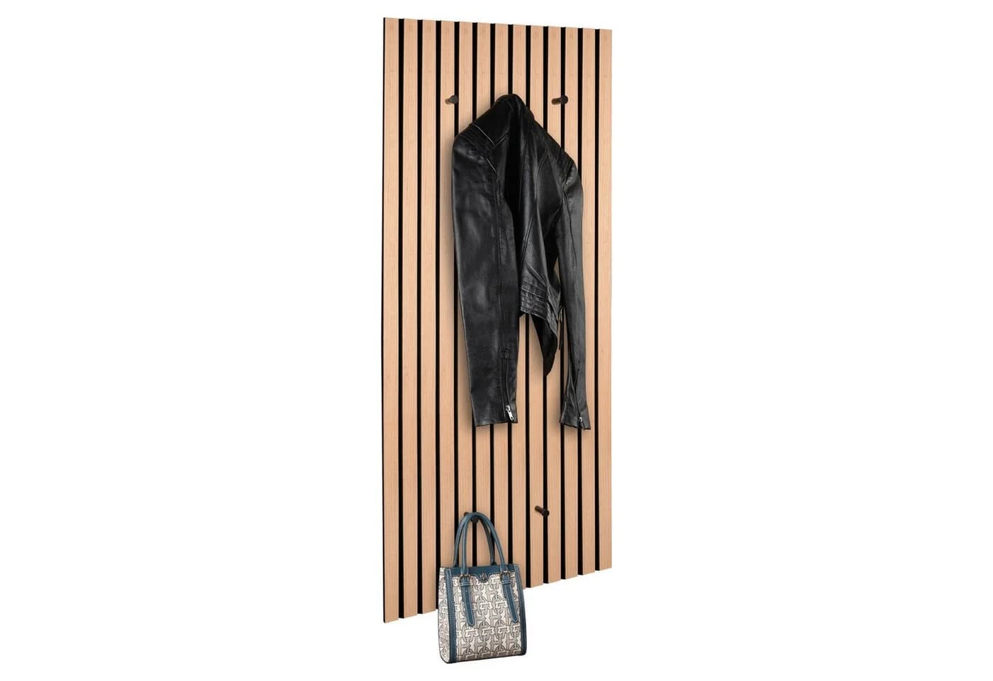 MIRRORS AND MORE Garderobenpaneel GRACE mit 5 Haken Braun