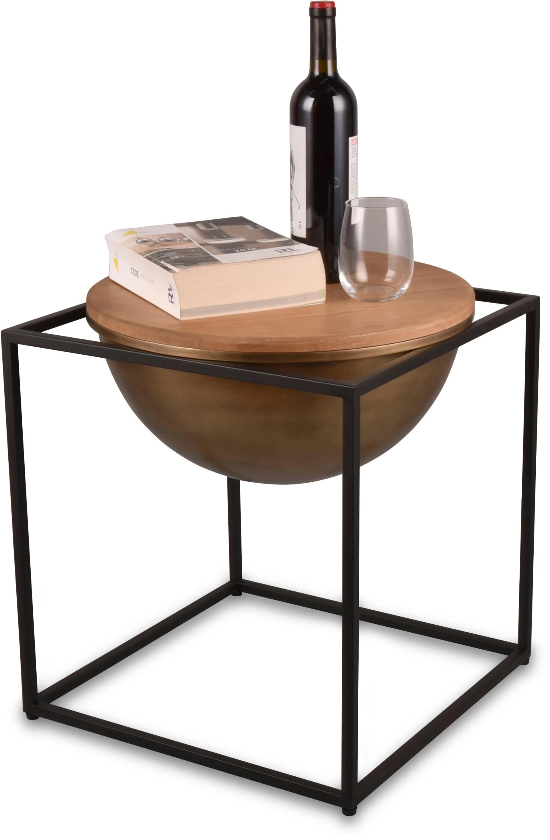 MIRRORS AND MORE Beistelltisch Celli Holz Metall Modern