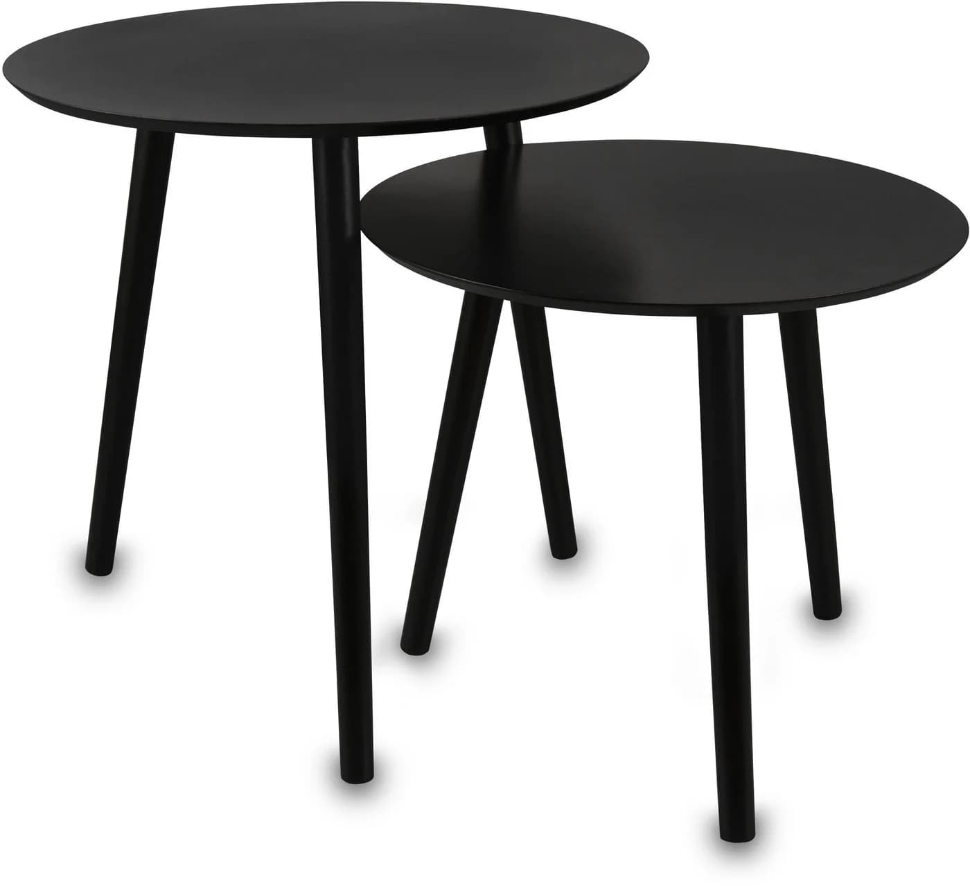 Mirrors and More Beistelltisch Vilana Schwarz Rund MDF