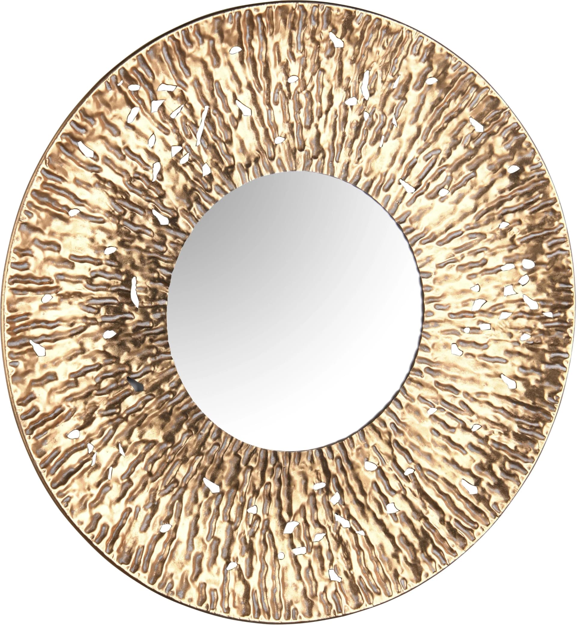 RUBY Dekospiegel Goldfarben 80 cm Spiegelglas Spiegel