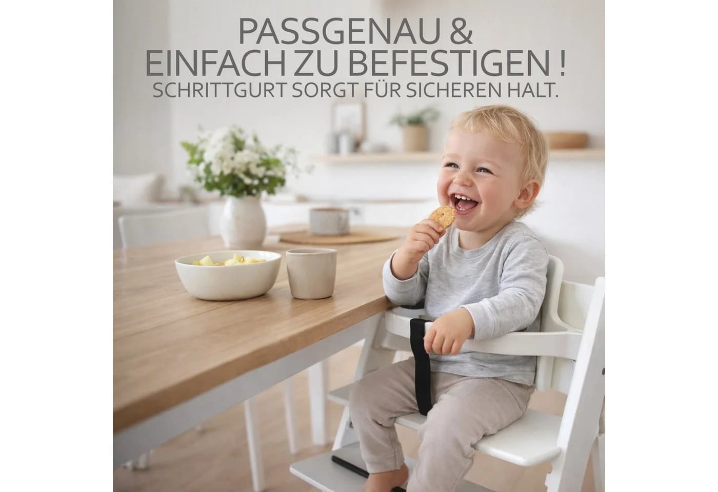 BambiniWelt Schrittgurt für Stokke Tripp Trapp - Echtes Leder