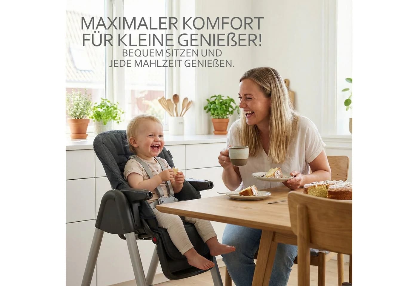 BambiniWelt by Rafael K. Hochstuhlauflage grau meliert für PEG PEREGO Tatamia