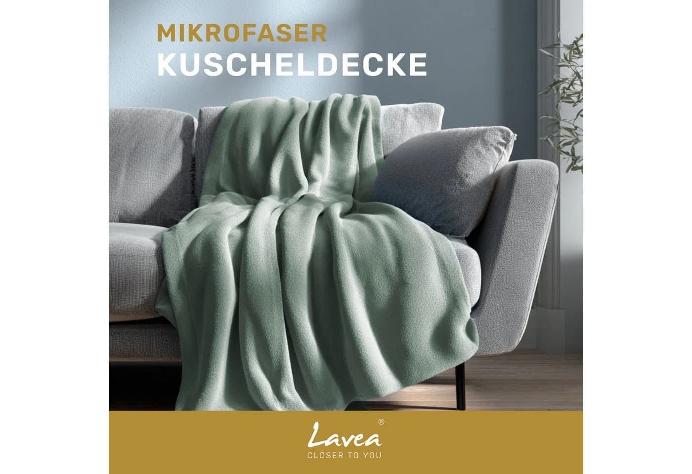 Lavea Kuscheldecke Fleecedecke Wolldecke Flauschig und Weich