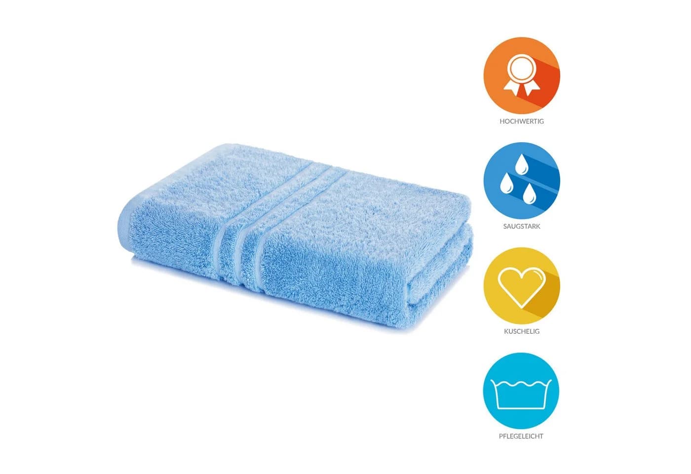 Lavea Badetuch Elena 100x150 cm Baumwolle 500 g/m²
