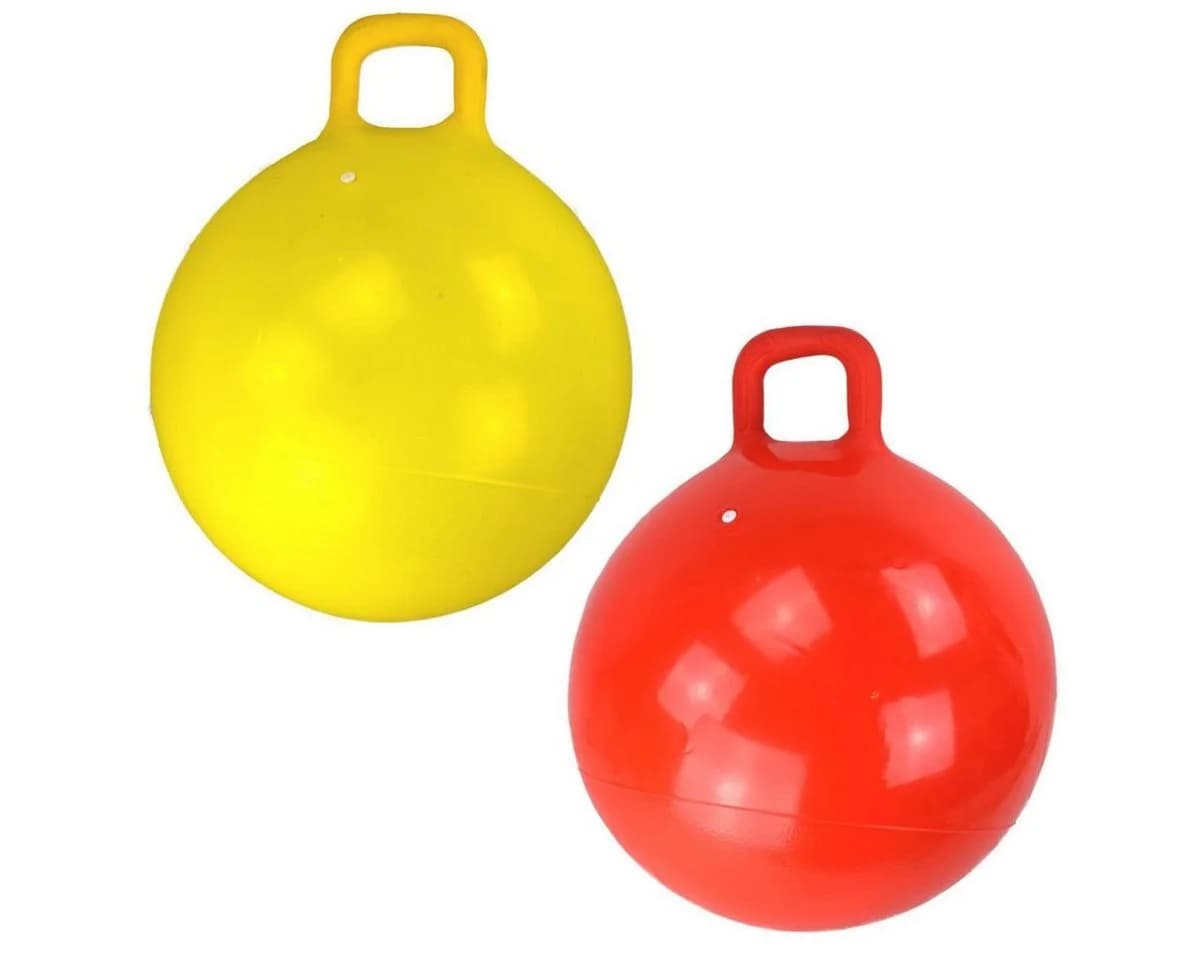 Marabellas Shop Hüpfball 60cm mit Griff - Gelb/Rot