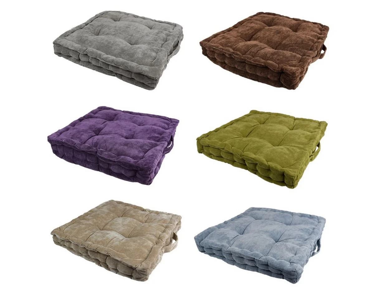 Marabellas Shop Sitzkissen "Elegance" 40x40 cm Violett 4-Punkt-Steppung