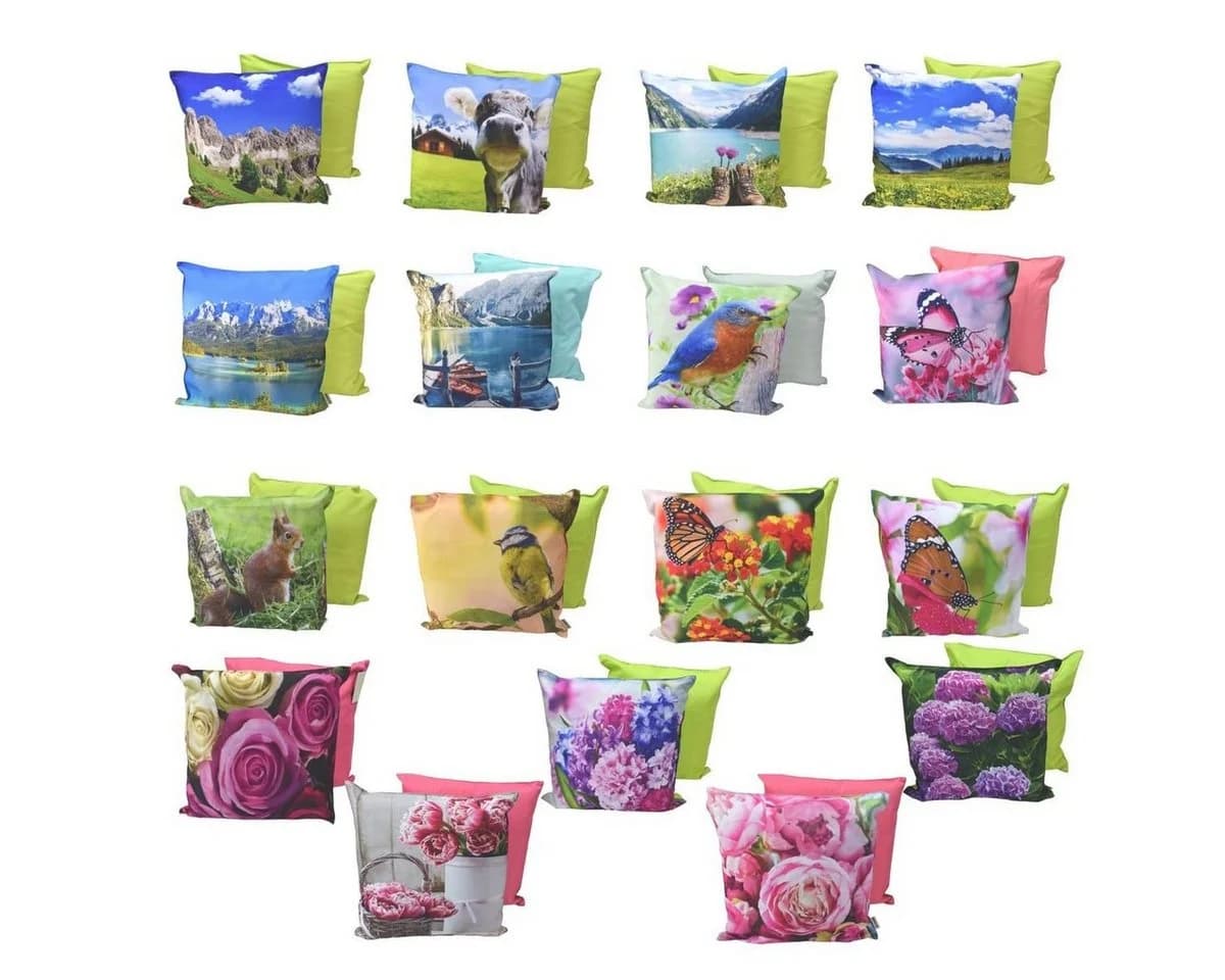 Marabellas Shop Dekokissen 45x45cm Sommer-Motive wasserabweisend