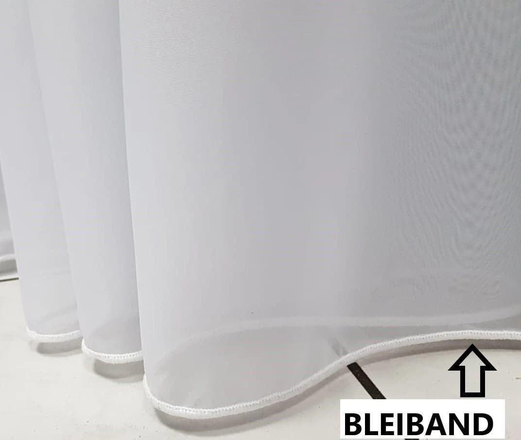DecoHome24 Gardine Voile Creme Kräuselband Transparent