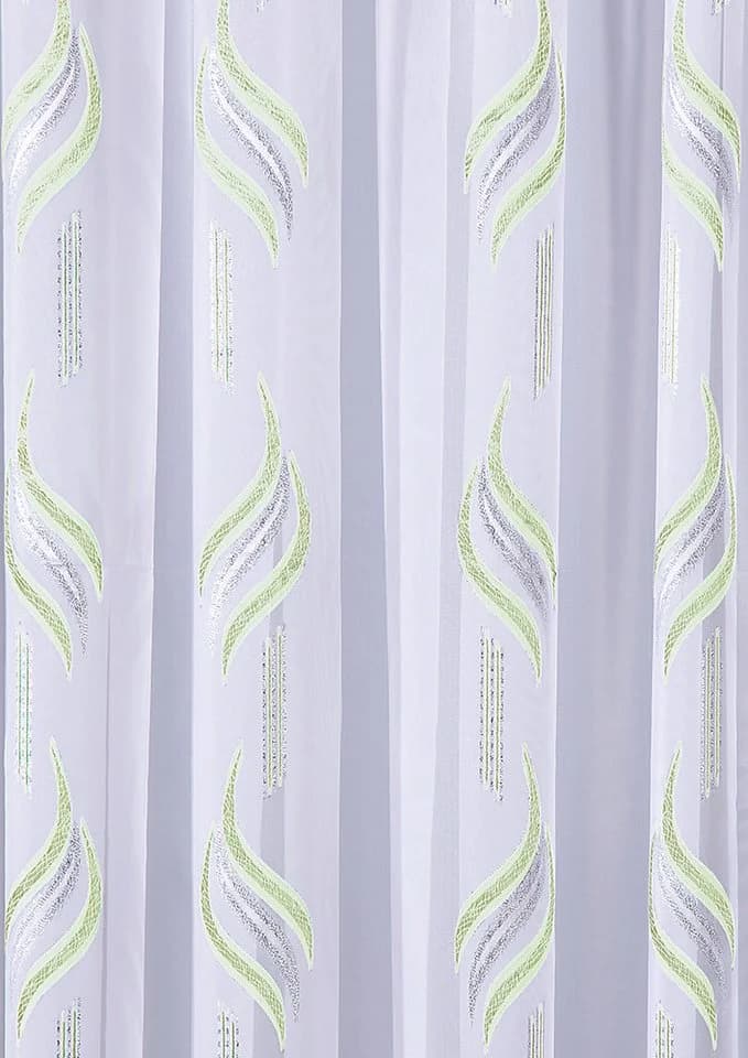 DecoHome24 Gardine Gloriosa Weiß Halbtransparent