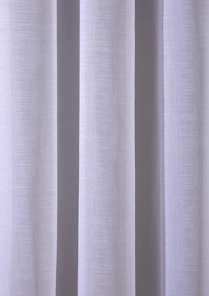 DecoHome24 Gardine Iris 1 St. Halbtransparent Weiß