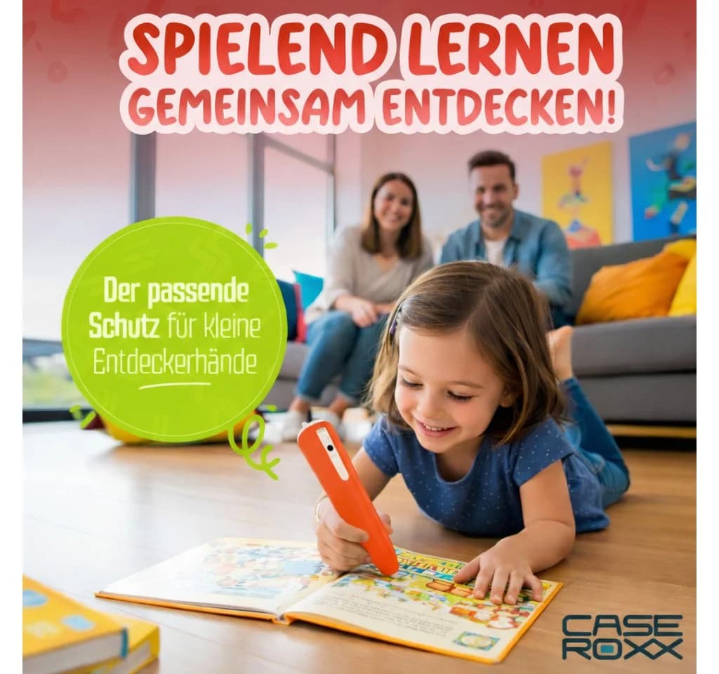 caseroxx Silikon-Hülle für Ravensburger TipToi Player Rot