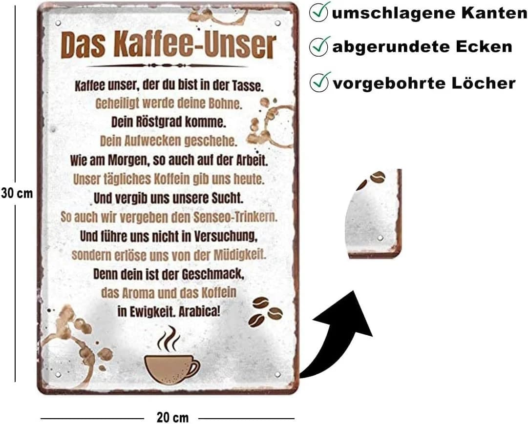 schilderkreis24 Blechschild Vintage Retro Motiv 20x30cm