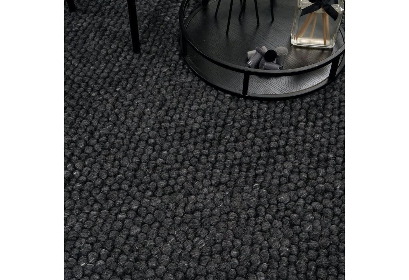 Consilio Concept Designteppich WOOLY Anthrazit Grau Handgefertigt
