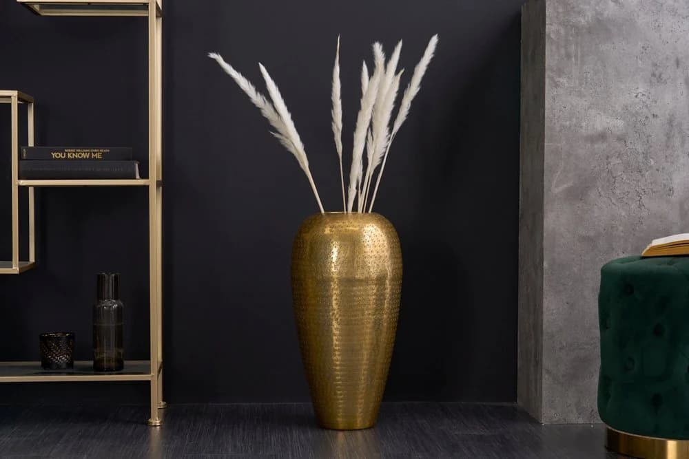 riess-ambiente Bodenvase ORIENTAL 50cm Gold Hammerschlag-Design