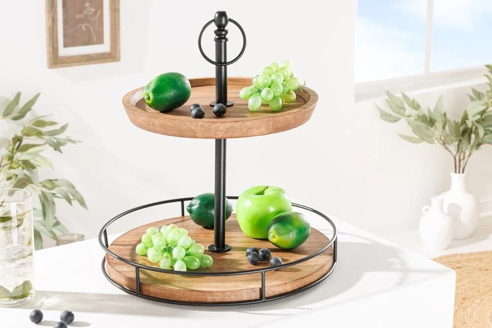 riess-ambiente Dekoetagere PURE NATURE 2 Etagen Industrial