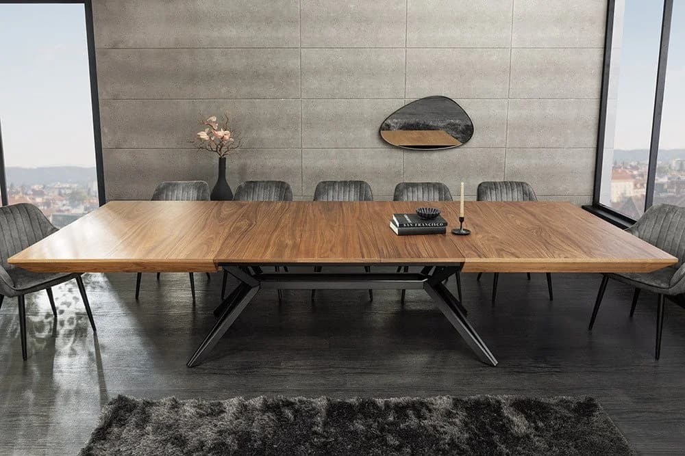 riess-ambiente Esstisch GIANT 200-320cm ausziehbar Walnuss/Metall