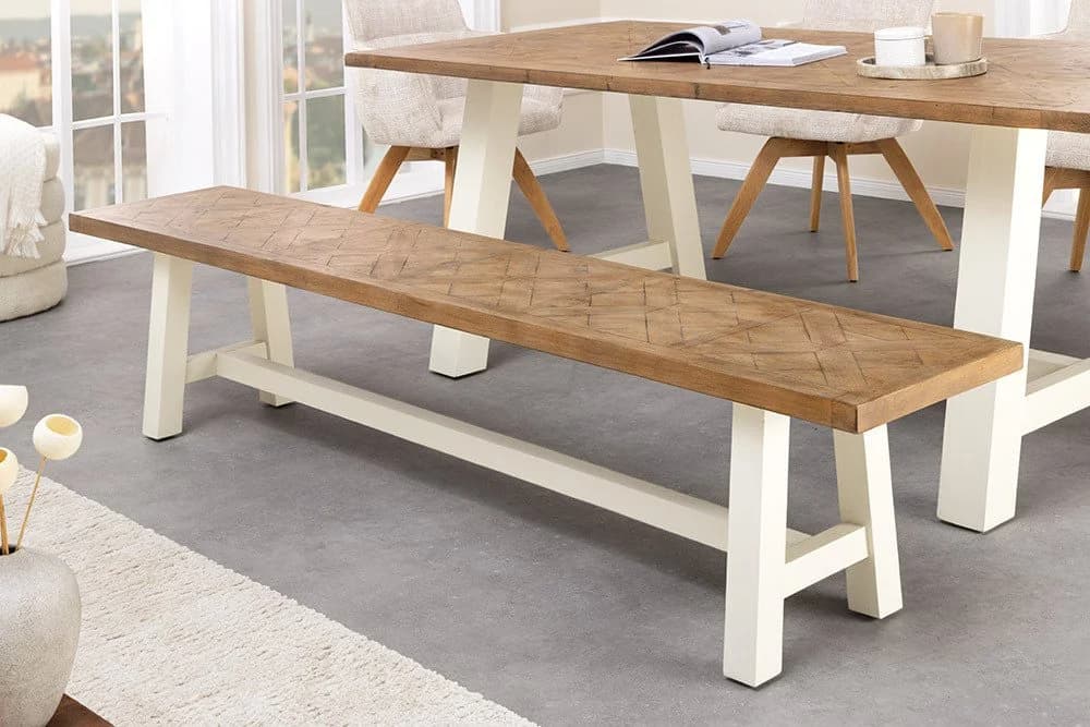 riess-ambiente Sitzbank HAMPTONS 160cm Pinienholz Landhausstil