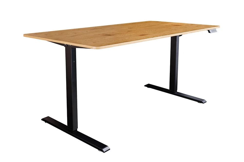 riess-ambiente Schreibtisch OAK DESK 120cm Natur/schwarz-Eiche höhenverstellbar