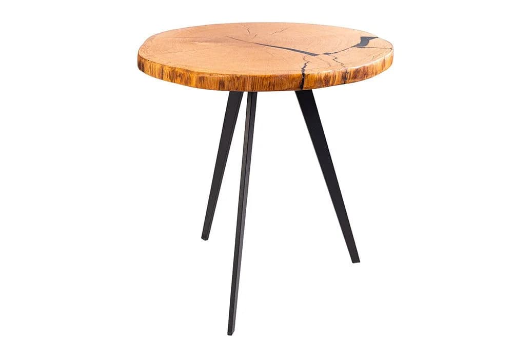 riess-ambiente Couchtisch ARBOR rund Eichenholz massiv schwarz