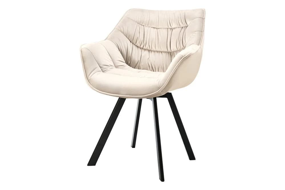 riess-ambiente Polsterstuhl THE DUTCH COMFORT Champagner Beige Drehstuhl