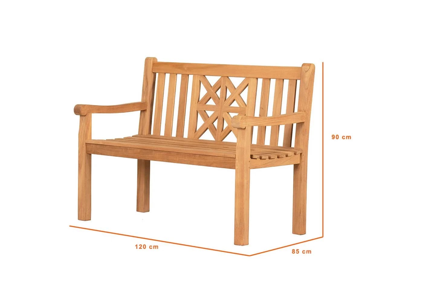 bene living Gartenbank Sailor 120 cm Teakholz Maritim
