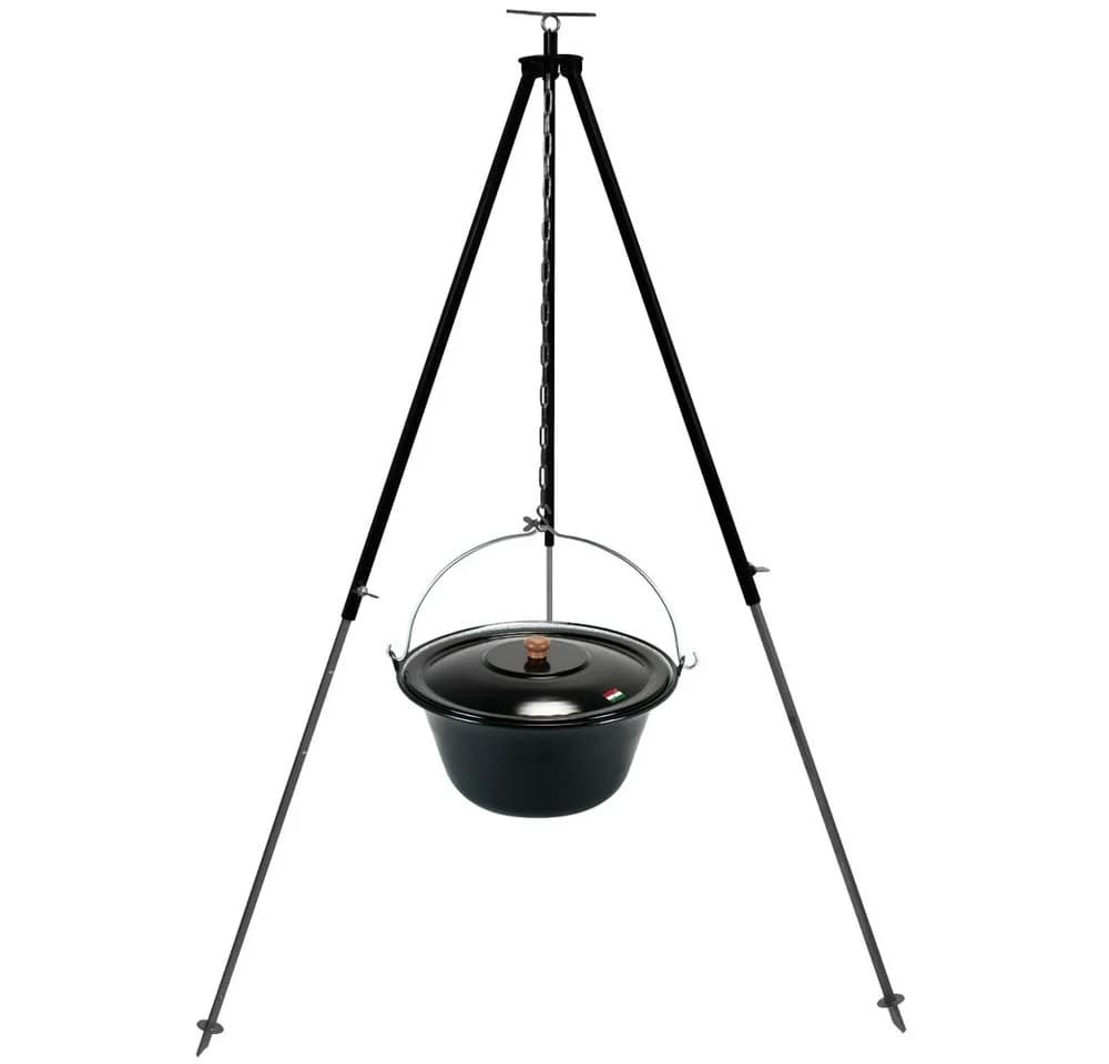 Grillplanet Schwenkgrill Gulaschkessel 15L mit Dreibein & Kettenverstellung