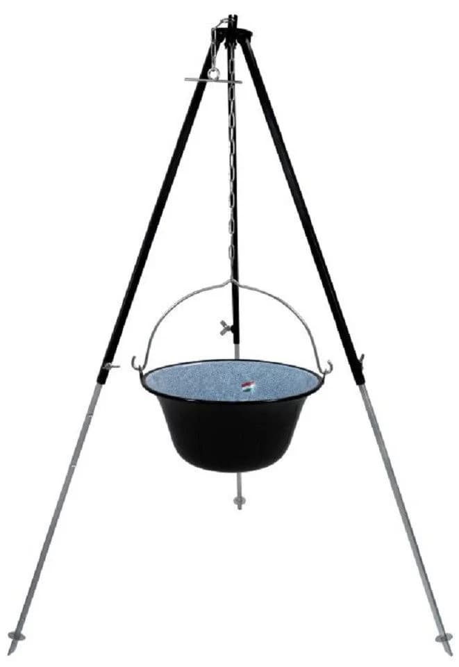 Grillplanet Schwenkgrill Gulaschkessel Set 15L mit 130cm Dreibein