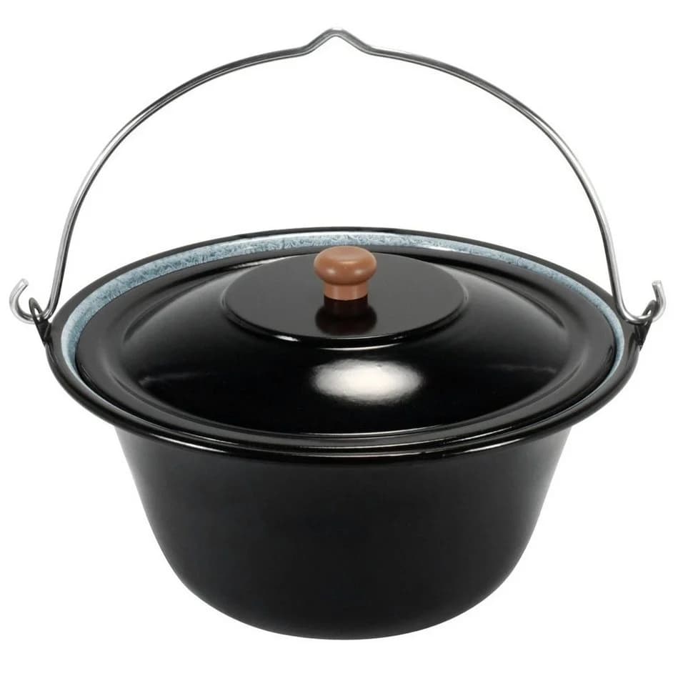 Grillplanet Gulaschkessel 10 Liter mit Deckel Schwarz
