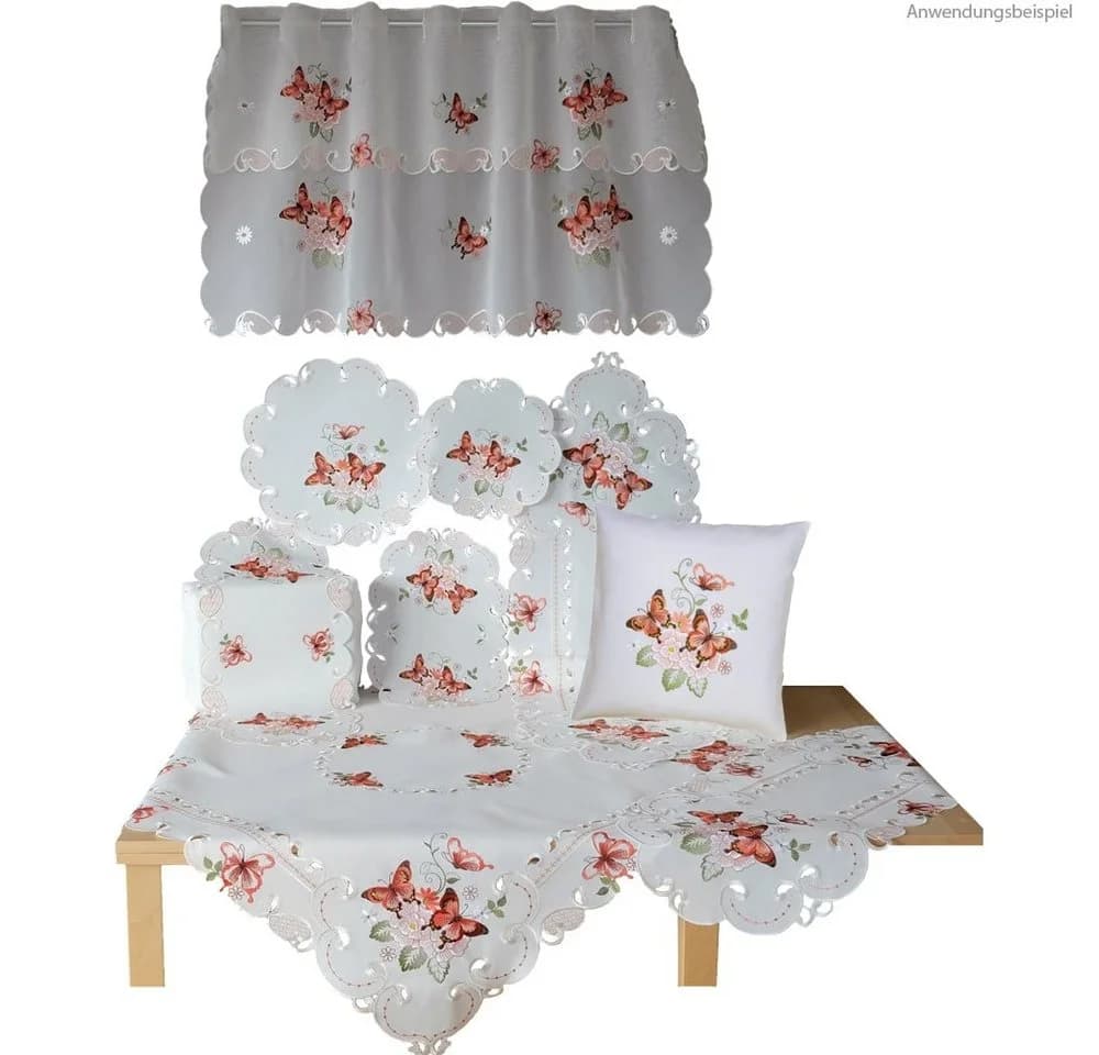 matches21 HOME & HOBBY Tischdecke LUCIE Bunt Schmetterlinge Polyester
