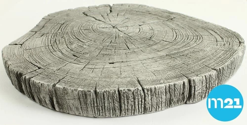 matches21 HOME & HOBBY Trittsteine Beton 8 Stk. Ø 30 cm Grau Holzoptik