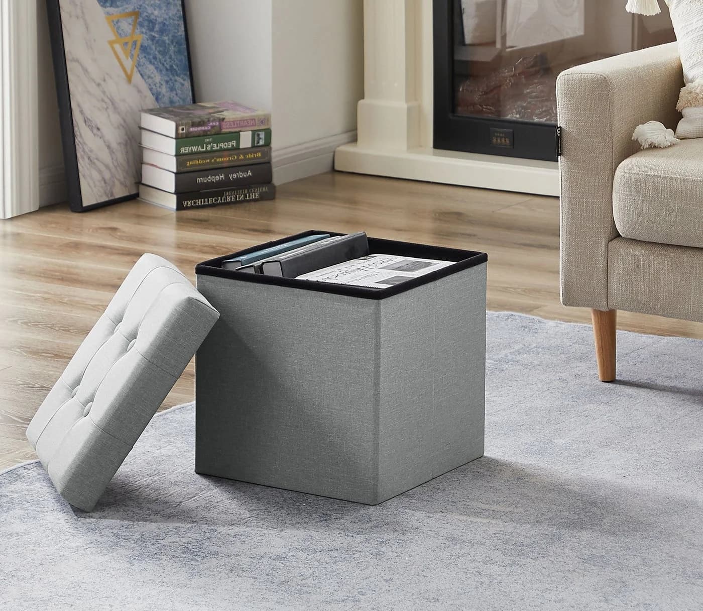 Zedelmaier Sitzbank mit Stauraum Grau Faltbar