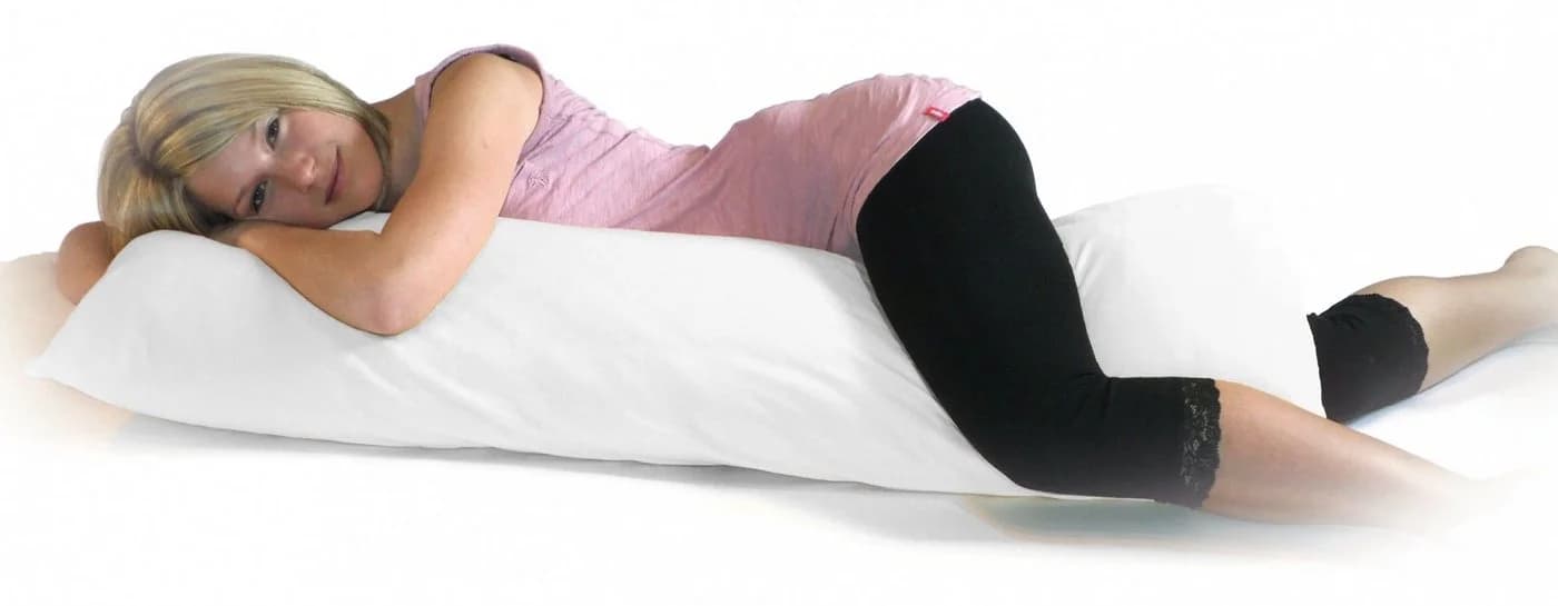 DUKAL Seitenschläferkissenbezug 100% Baumwolle Weiß 40x120 cm
