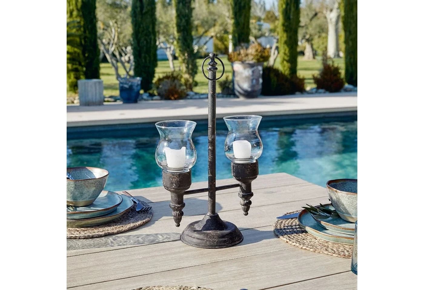 Mirabeau Windlicht Oiusseau Antikschwarz