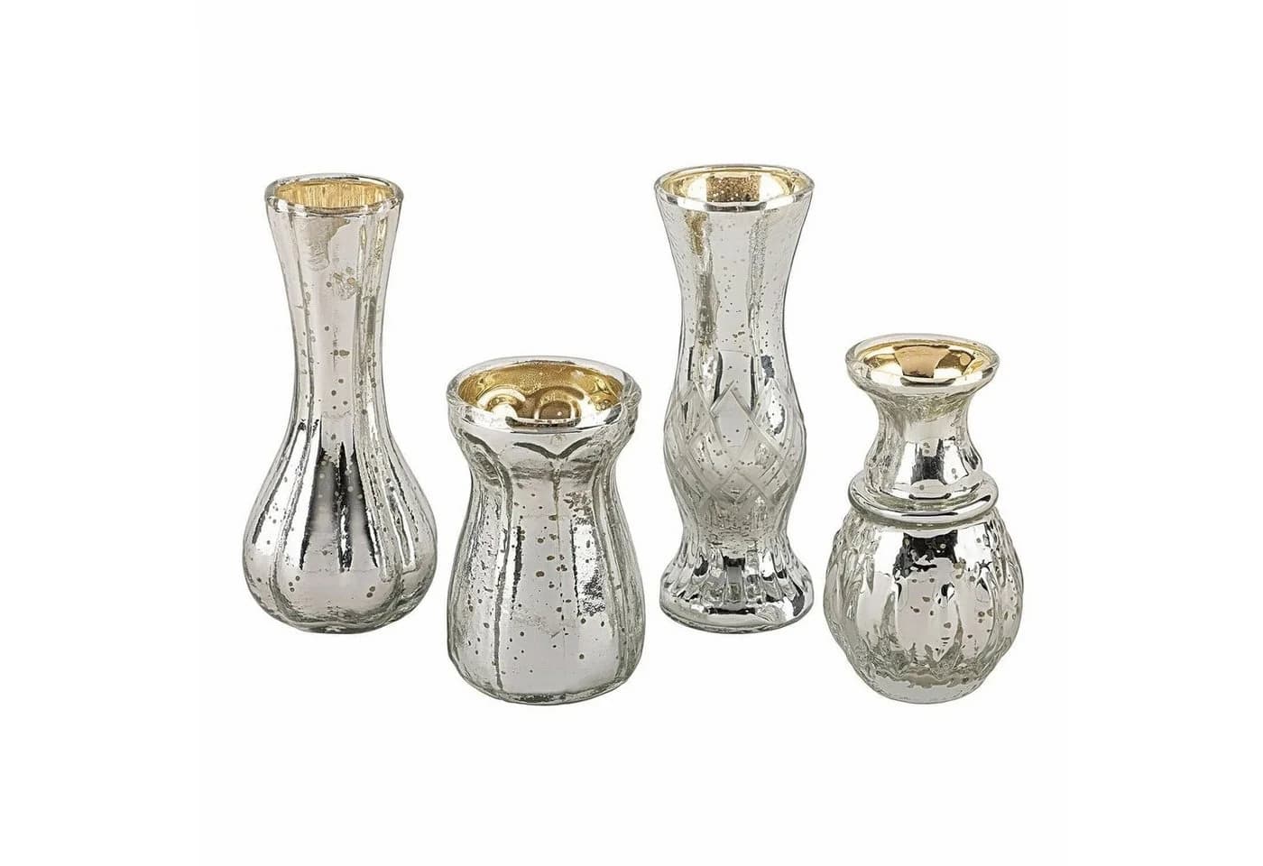 Mirabeau Tischvase 4er Set Maelie Antiksilber