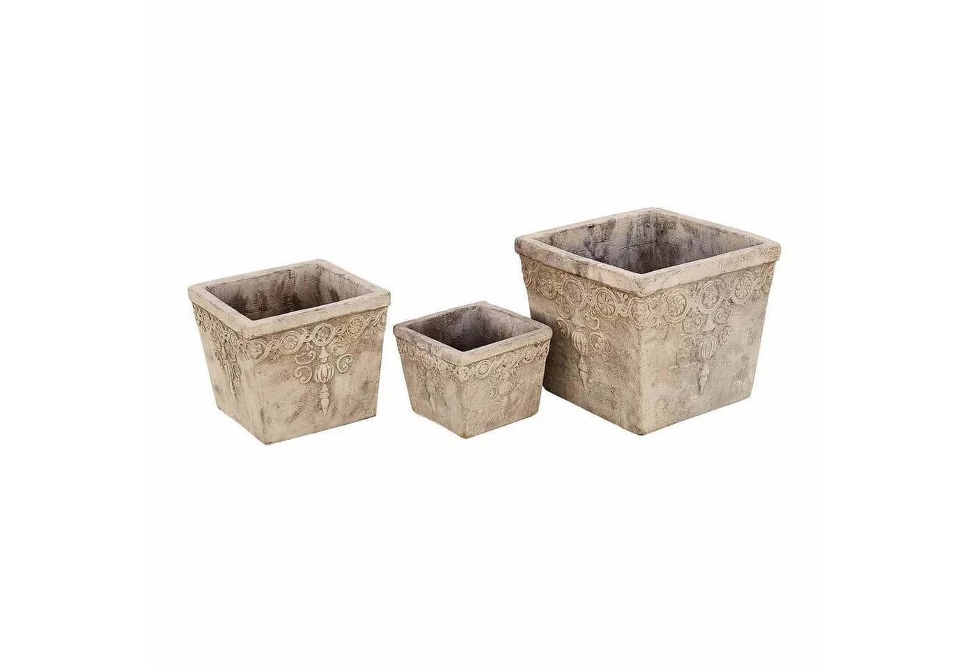 Mirabeau Übertopf 3er Set Bissone Terrakotta
