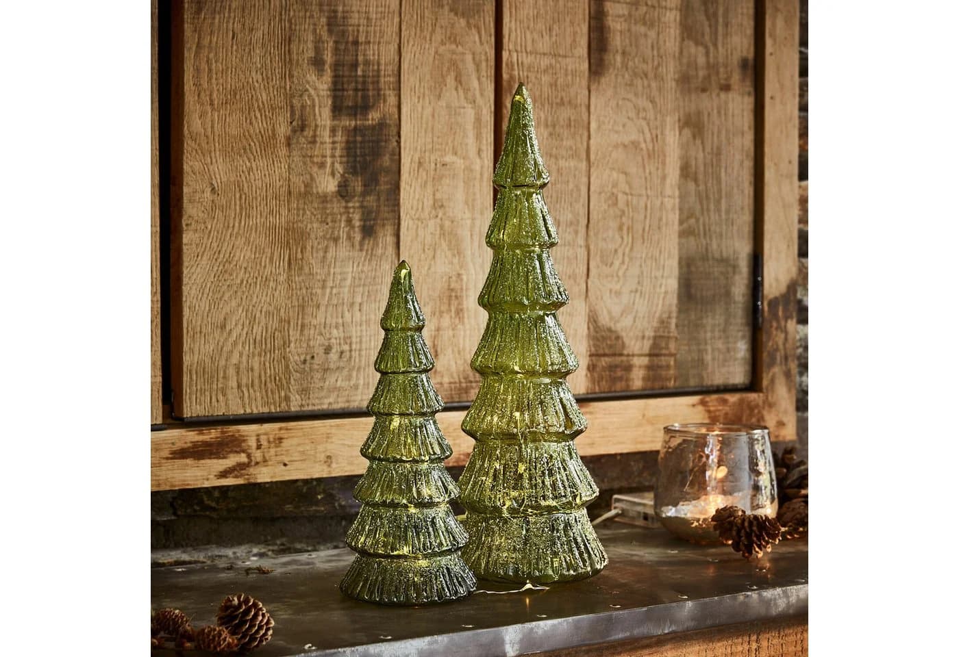 Mirabeau LED-Baum 2er Set Merrton Grün Weihnachtsfigur