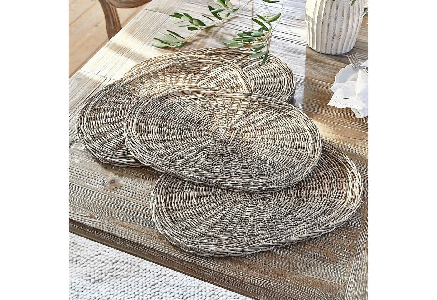 Mirabeau Platzset 4er Set Villoray braun Rattan