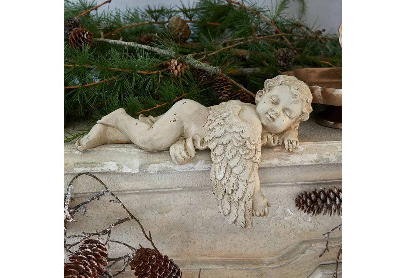 Mirabeau Weihnachtsfigur Deko-Engel Deronza Creme