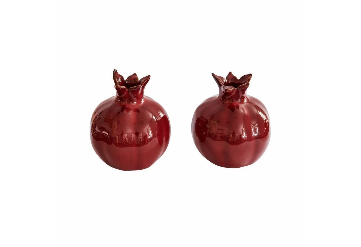 Mirabeau Kerzenständer 2er Set Karidah rot Steingut
