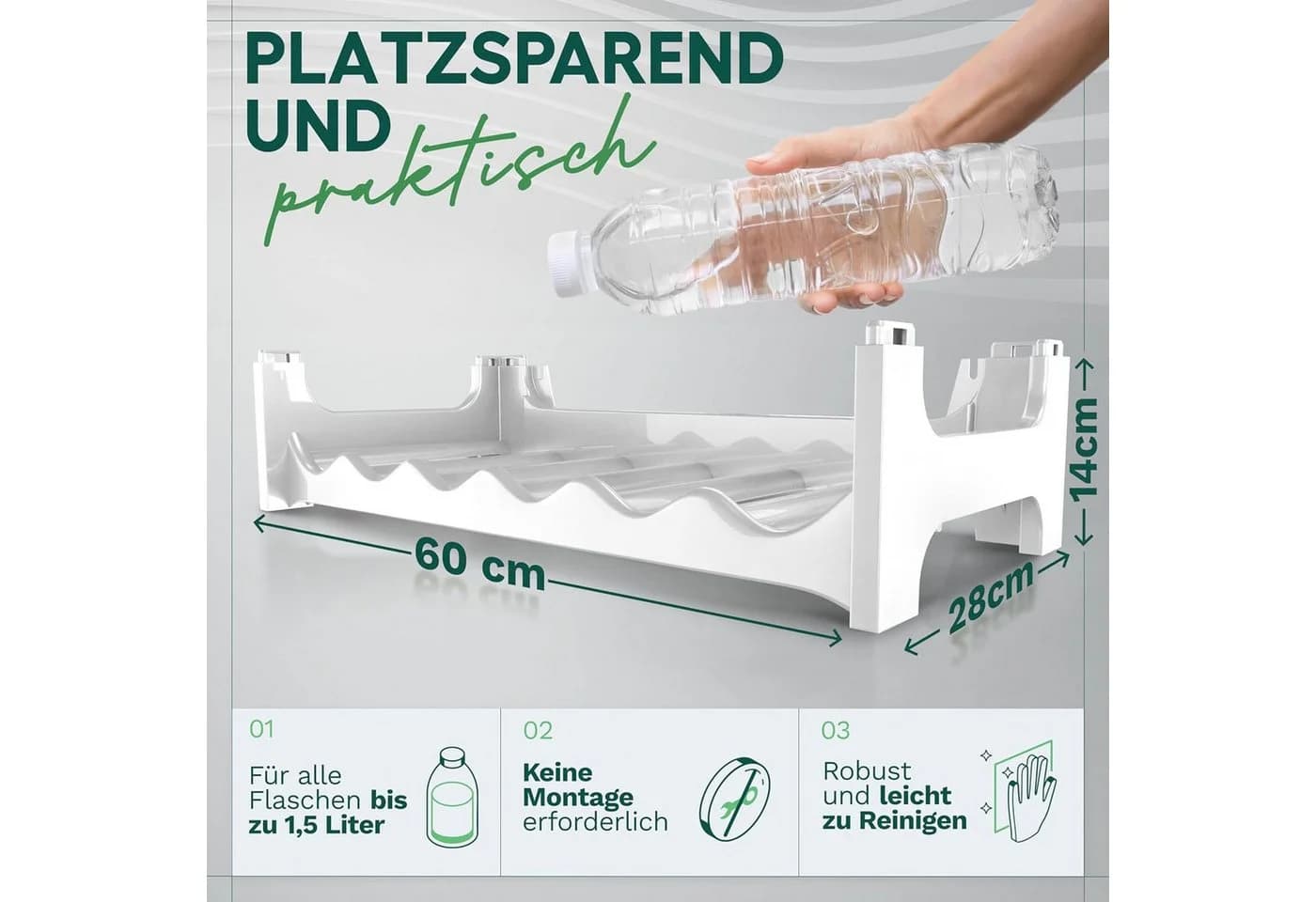 Novaliv Weinregal 6-tlg. Flaschenregal Kunststoff erweiterbar
