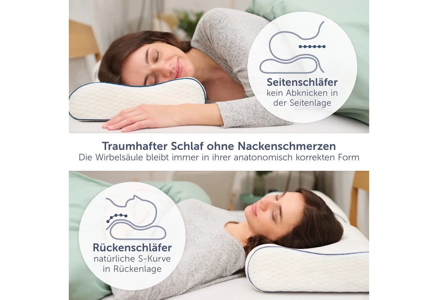 Blumtal Nackenstützkissen Orthopädisch aus Memory Foam