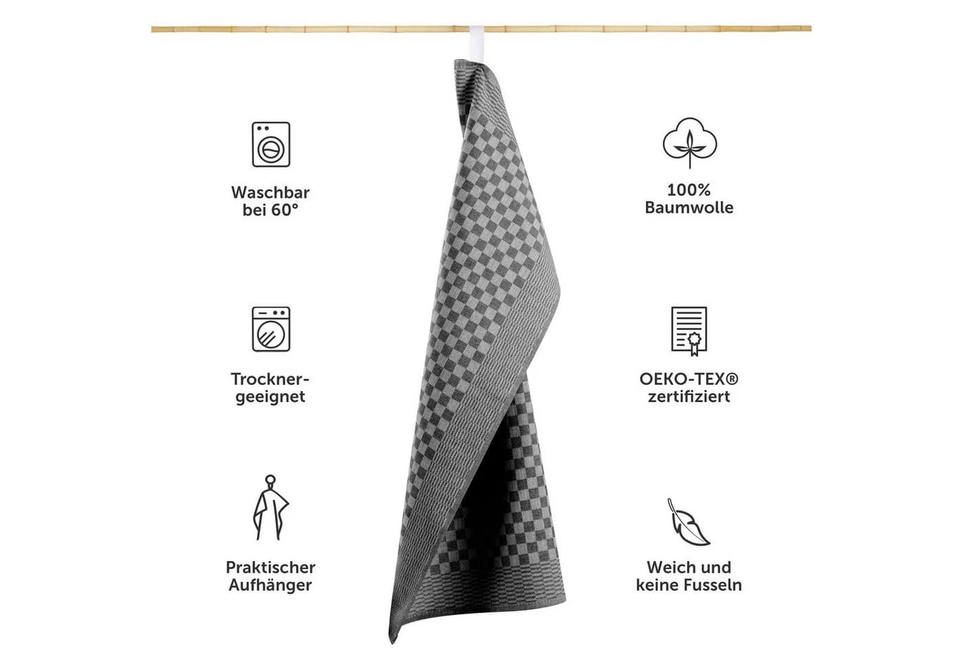 Blumtal Geschirrtuch Premium 100% Baumwolle 50x70cm Set