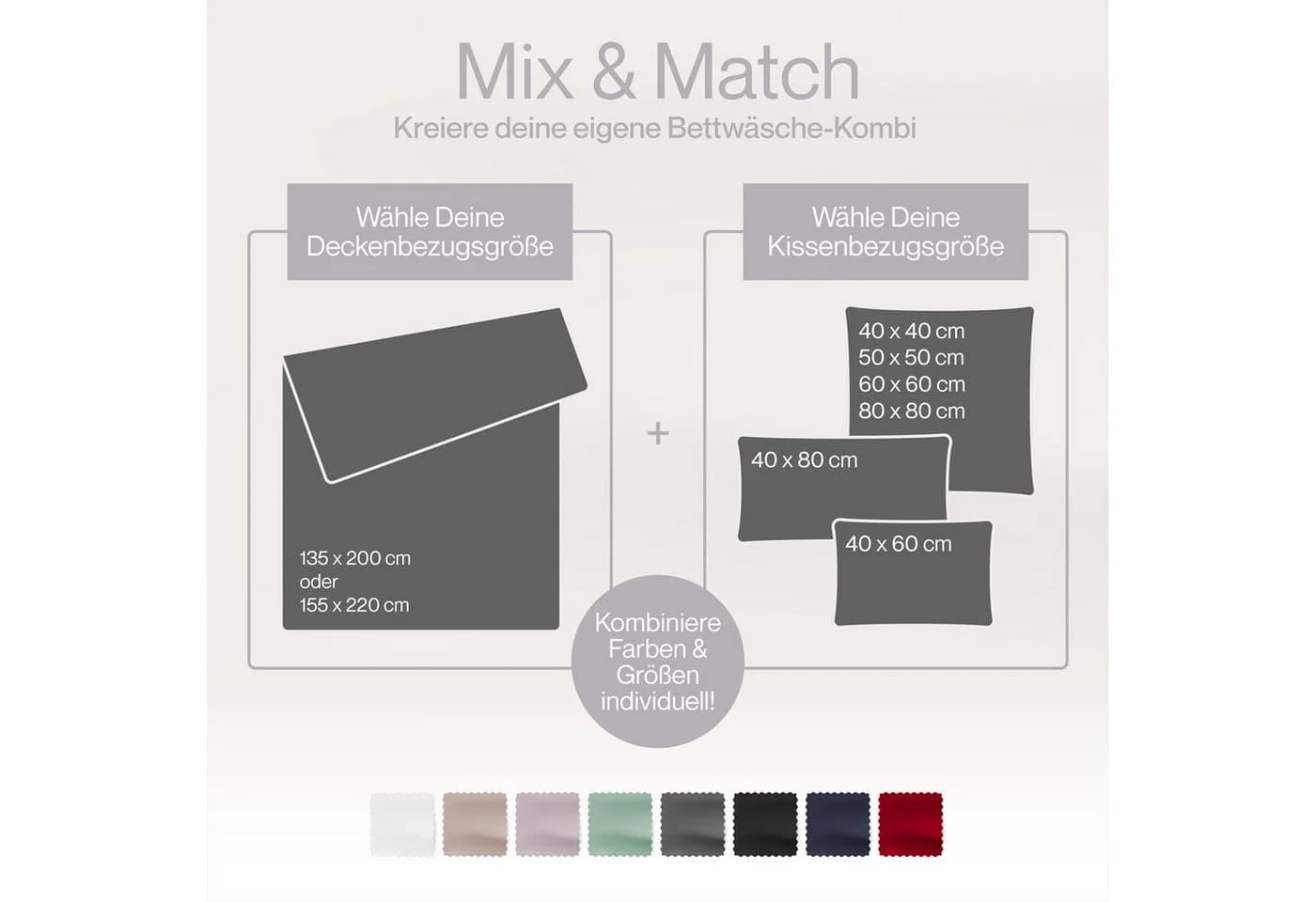 Blumtal Mako-Satin Bettwäsche 100% Baumwolle Rot OEKO-TEX