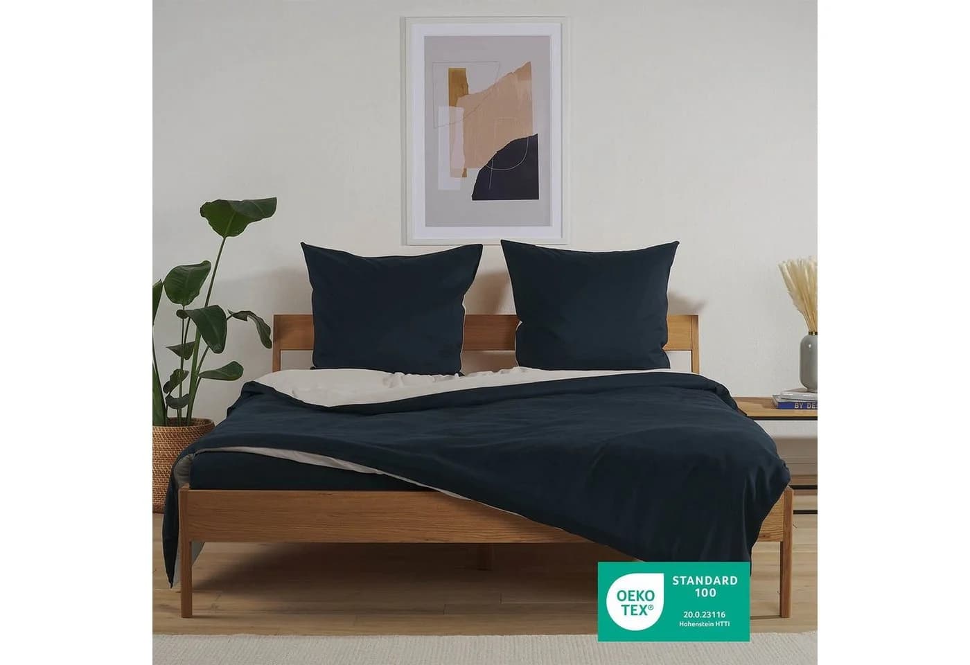 Blumtal Bettwäsche Premium Wendebettwäsche Mikrofaser 2er Set Öko-Tex Zertifiziert