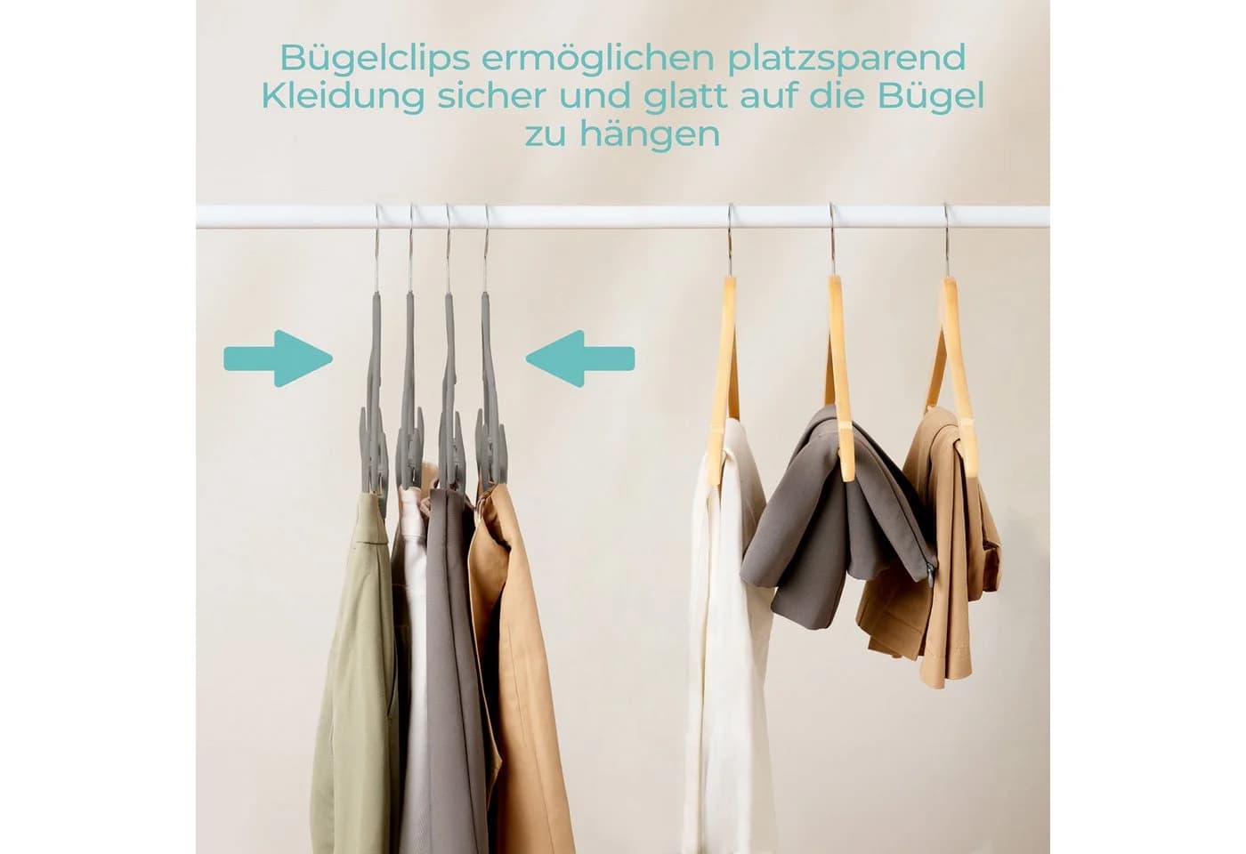 Blumtal Kleiderbügel 30-tlg. Grau Rutschfest Samtoptik