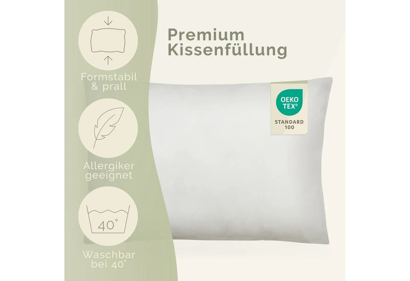 Blumtal Kissenfüllung Polyester OEKO-TEX zertifiziert