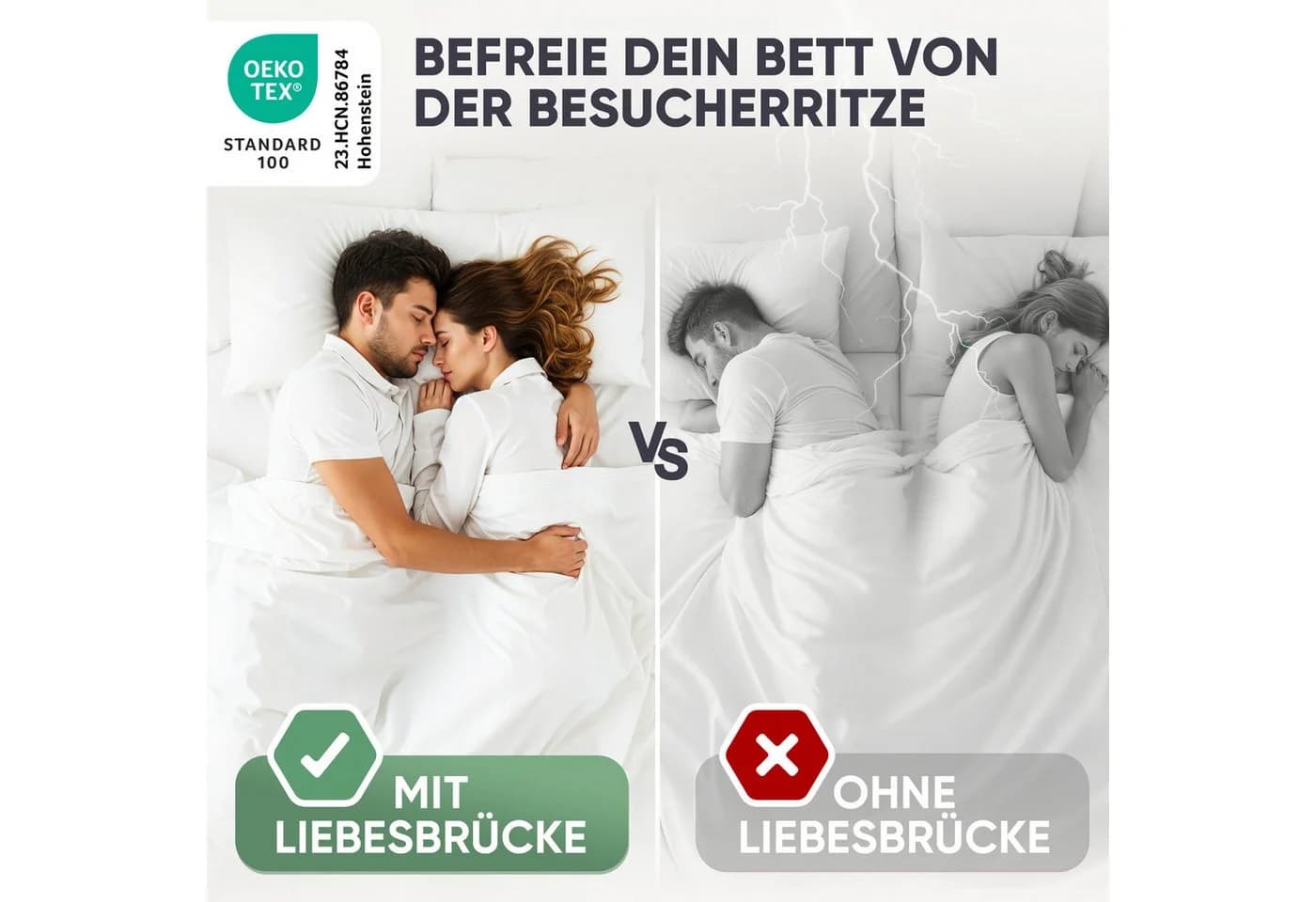 Matratzenkeil Blumtal Rutschsicher mit Spanngurt-Set
