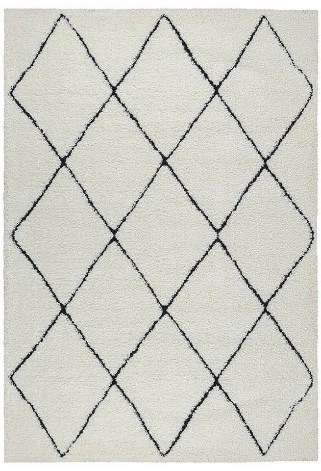 THE CARPET Bahar Shaggy Teppich Beige/Schwarz Skandinavisch Hochflor