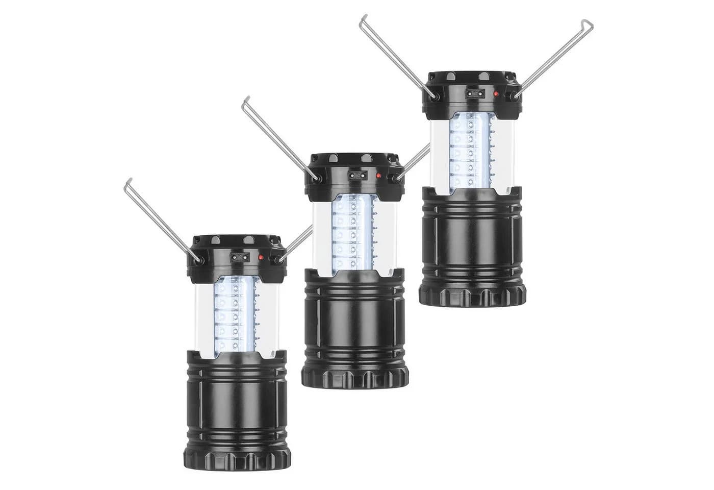 Taffstyle LED Gartenleuchte 3er Set Solar LED Campingleuchte Gartenlaterne Hängeleuchte